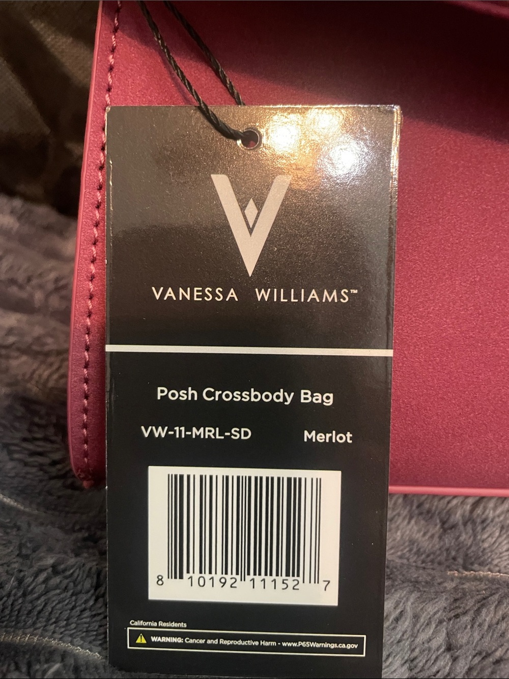 Vanessa Williams Raspberry Envelope Clutch with Turn-Lock - Picture 7 of 7